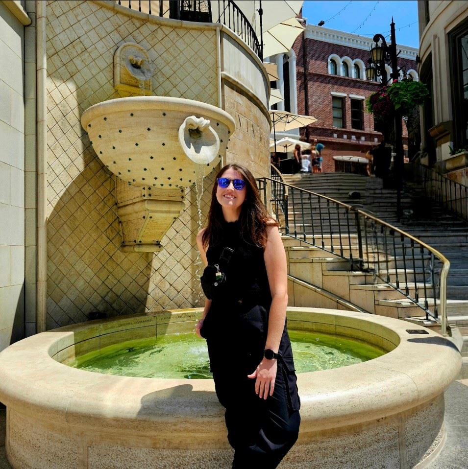 Ms. Iiams on Rodeo Drive in Los Angeles.